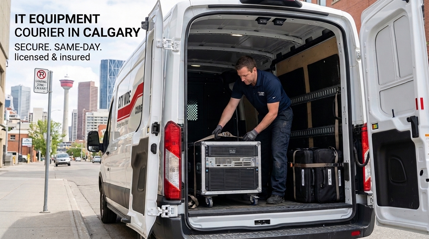 IT equipment courier in Calgary